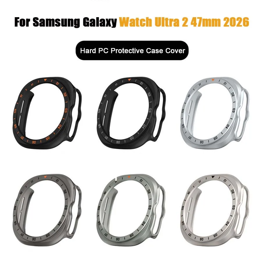 For Samsung Galaxy Watch Ultra 2 47mm Case Cover Hollow PC Protective Shell Bumper For Galaxy Watch 9 Ultra 2 Protector Frame