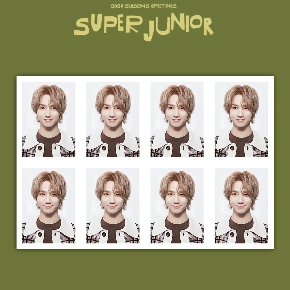 KPOP SUPER JUNIOR ID PHOTO 2024 SEASONS GREETING One-inch Photo Leeteuk Heechul Yesung Eunhyuk Siwon Fans Wallet Decoration Gift