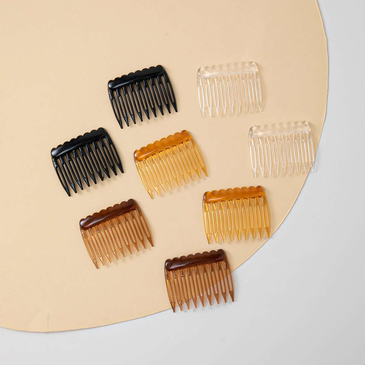 

8PCS 9 Teeth Plastic Hair Side Comb Simple Hair Accessories Strong Hold Hair Comb For Women Girls