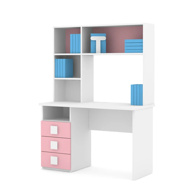 고품질 가족용 어린이 공부 책상, 대용량 책장 포함