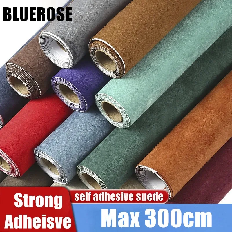 

Suede Leather Fabric for Car Interior Door Panel AB-pillar Decor Self-adhesive Suede Leather Repair Stickers Suede Leathercraft