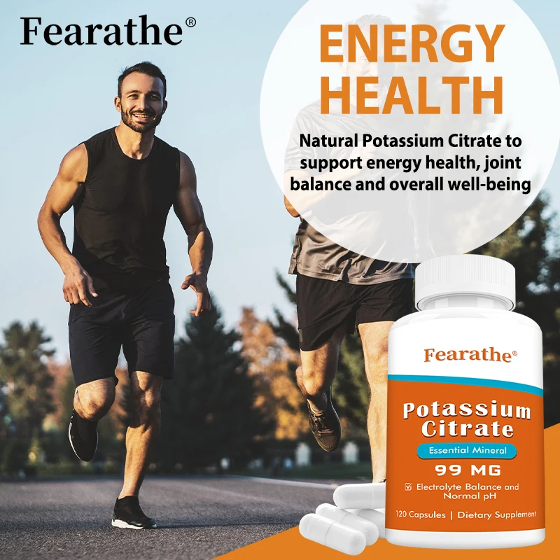 Fearathe Supplements, Potassium Citrate, Essential Mineral, Maintains Acid-Base Balance