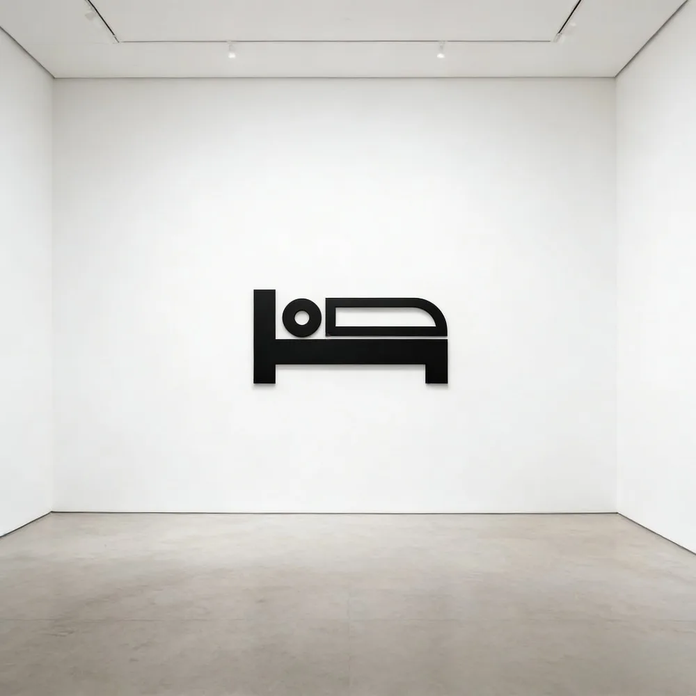 Bedroom Door Acrylic 3D Sign, Modern Minimal Decor for Utilities Washing Restaurant Hotel, Self Adhesive