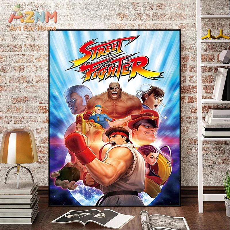 Canvas Street Fighter Posters for Wall Decor Video Game Gamer Room Decoration Posters Decorative Painting Home Decorations Art