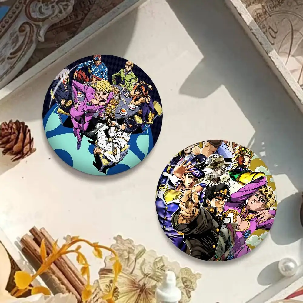 Anime JoJo's Bizarre Adventure Anime Button Pin Handmade Brooch for Clothes Badge Backpack Decoration Jewelry Accessories