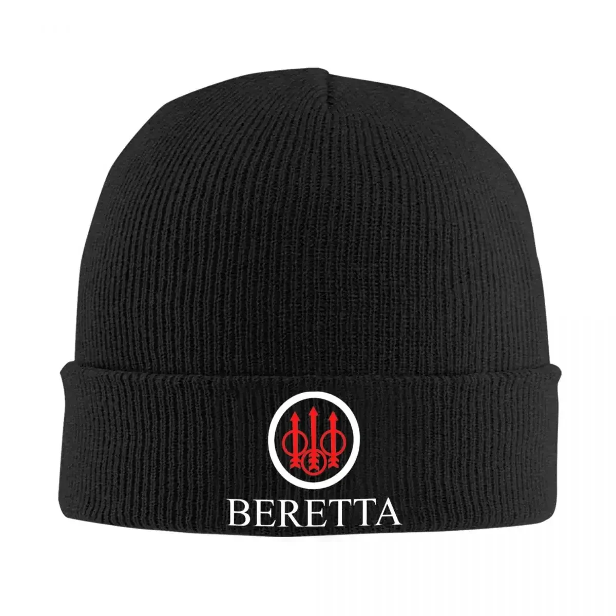 Berettas Rib Knit Cuffed Beanie For Women Men Winter Warm Skull Knitting Hat Cap