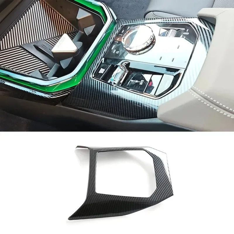 For BMW X3 G45 2025-2026 ABS Carbon Fiber Center Console Panel Gear Shift Frame Cover Trim Interior Car Accessories