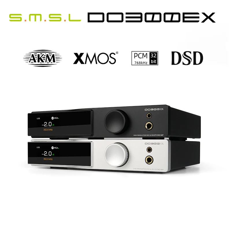 SMSL DO300EX AK4191 + AK4499EX MQA MQA-CD 디코더 헤드폰 앰프, 리모컨 포함, BT5.1, 4.4mm, 6.35mm 출력, DSD512, 32 비트, 768kHz