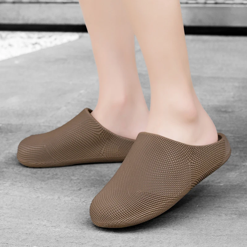 2026 New Couple EVA Closed Toe Slides EU36-45 3D Arch Support Non Slip Summer Beach Shower Slippers