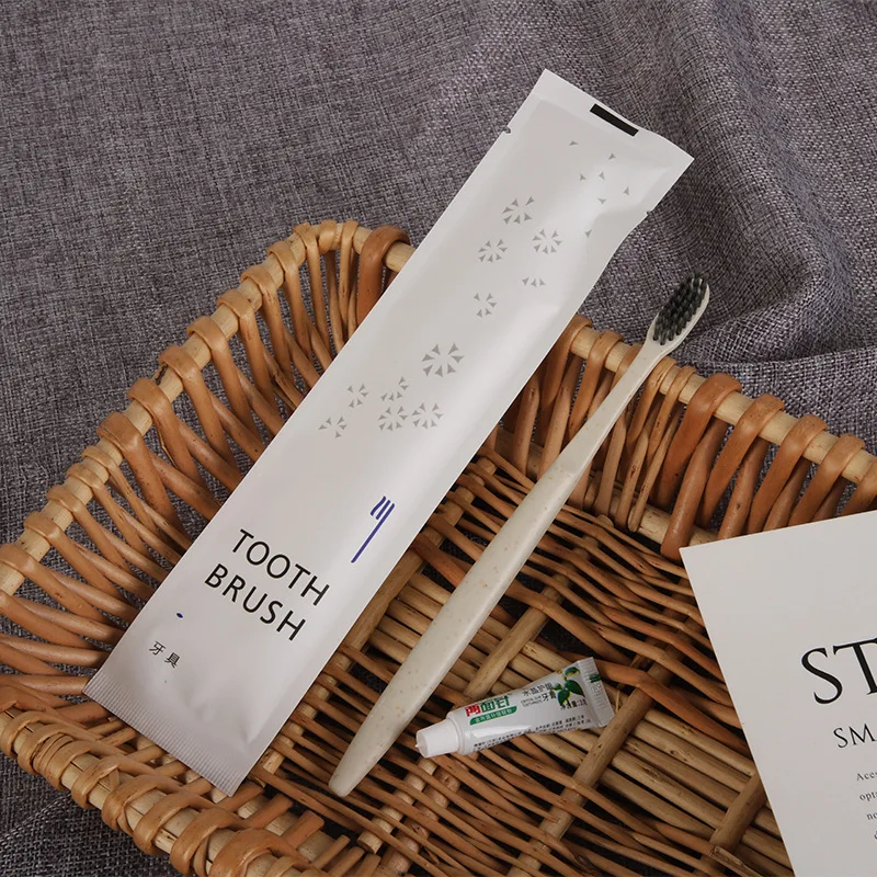 Hotel Disposable Toiletries Set Toothbrush Comb Razor Shower Cap Cotton Swab Guest Amenities Kit for Hotel Motel Airbnb Homestay