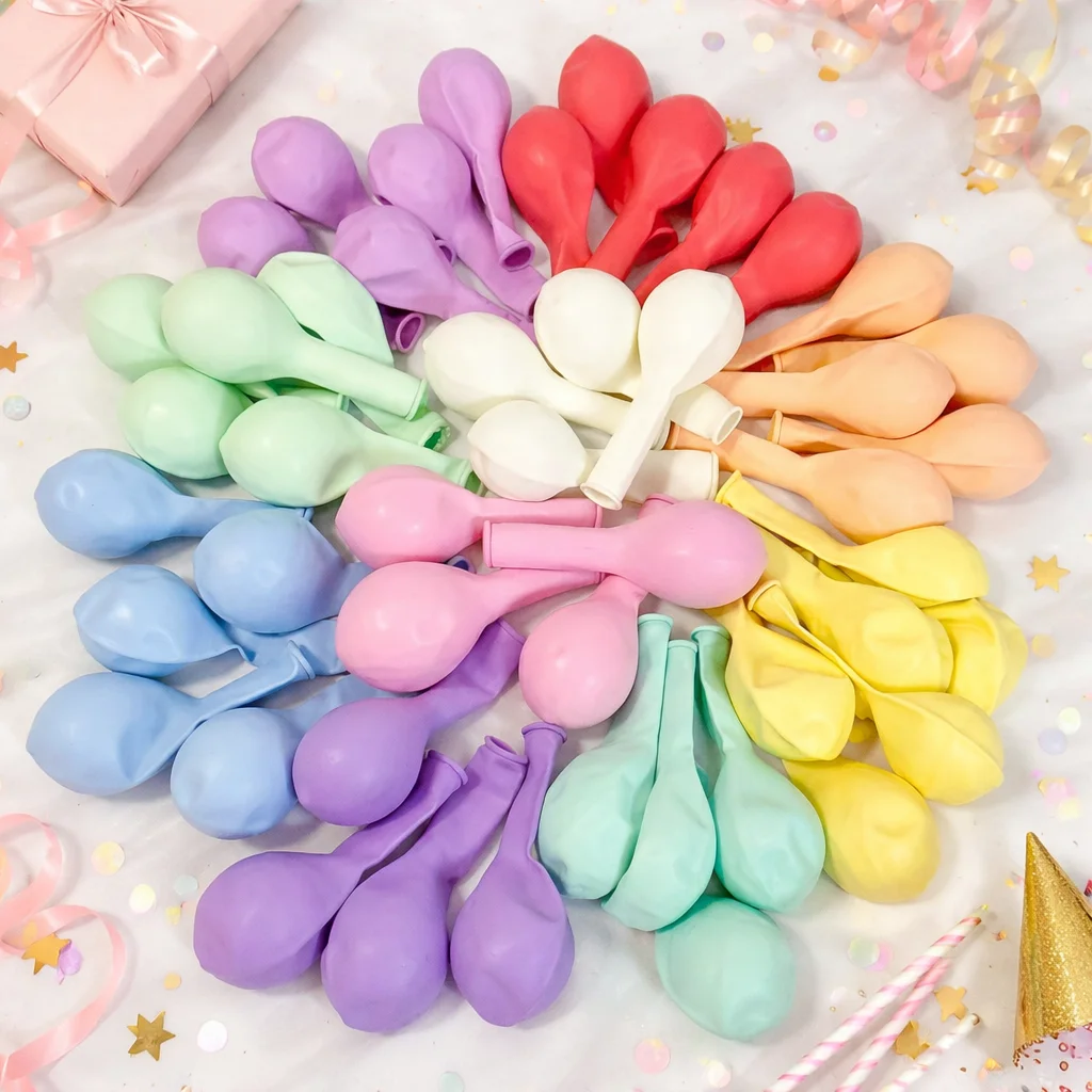 Globos de Colores Pastel para Macarons, Globos de Helio para Decoración de Cumpleaños, Bodas, Juguetes para Niños, Baby Shower, Globos de Aire