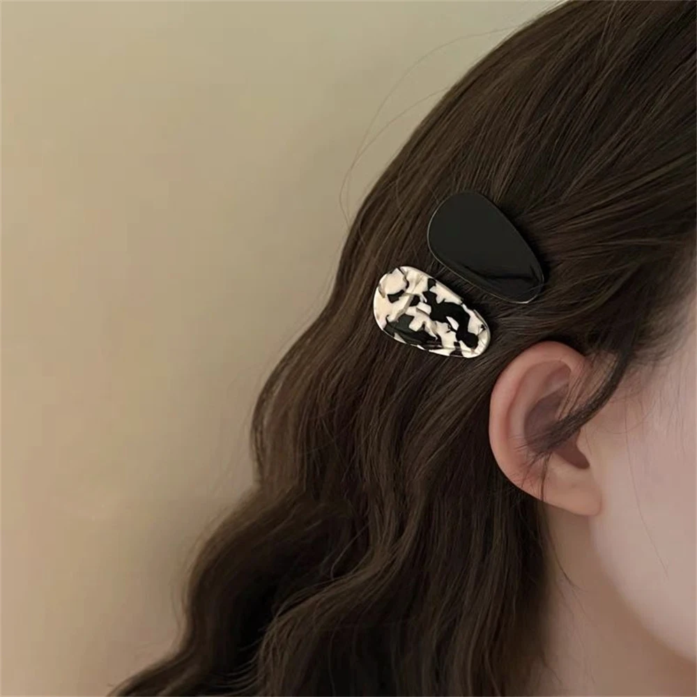 2Pcs/Set Mini Acetate Hair Clips Vintage Water Drop Side Grip For Women Girl Make Up Bangs Barrettes BB Hair Pins Headwear