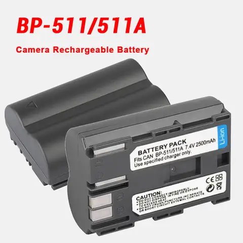 BP 511 BP-511A BP511a batería para Canon EOS 5D 10D 20D 30D 40D D60 300D PowerShot G1 G2 G3 G6 Pro 90 BP511A baterías de cámara