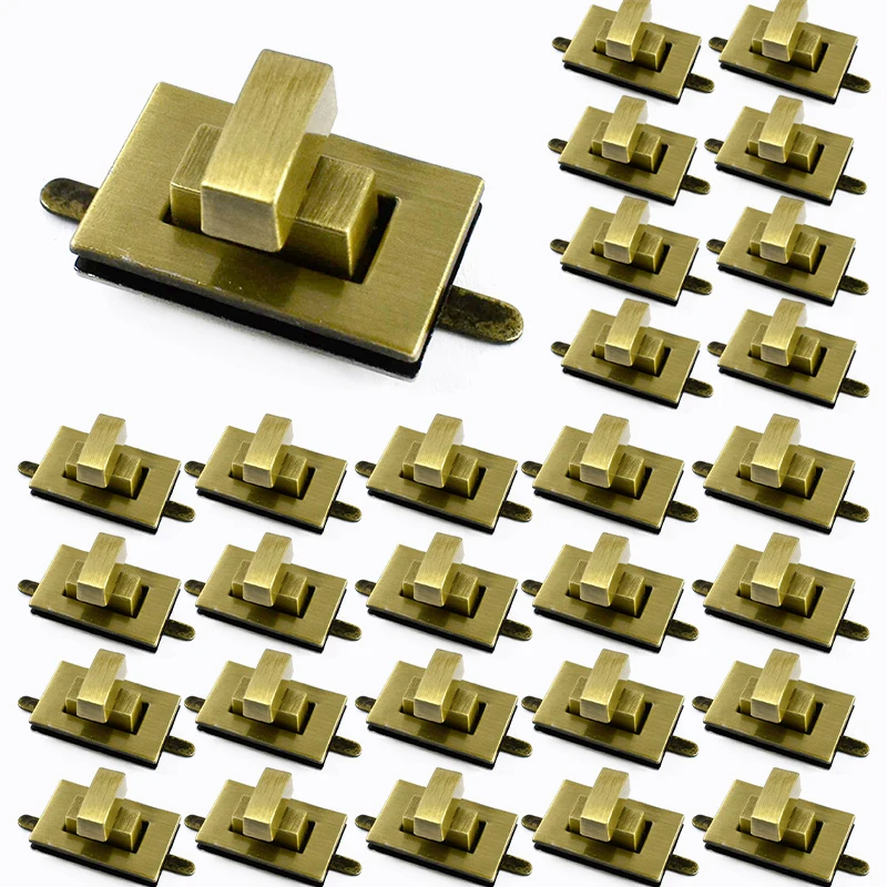 

3Pcs Square Metal Twist Turn Lock Buckle Purse Closure Locks Clasp Women's Bags Decor Buckles DIY Accessories for Handbags