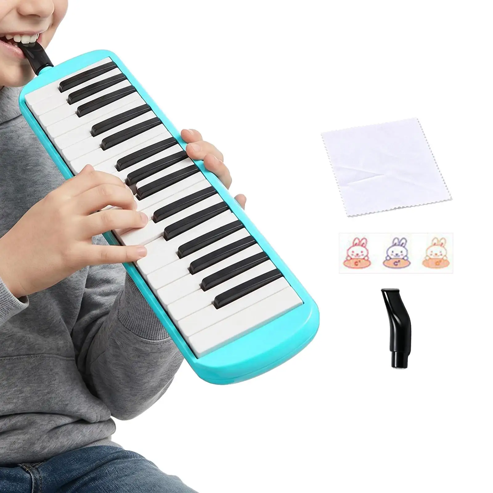 

32 Keys Melodica 32-Key Beginner Portable Keyboard Toys With Soft Long Tube Music Instruments For Adults Teens Boys Men