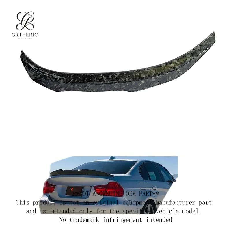 Suitable for BMW 3 Series E90 PSM model carbon fiber forged pattern , fixed wind wing, rear , small spoiler view 2
