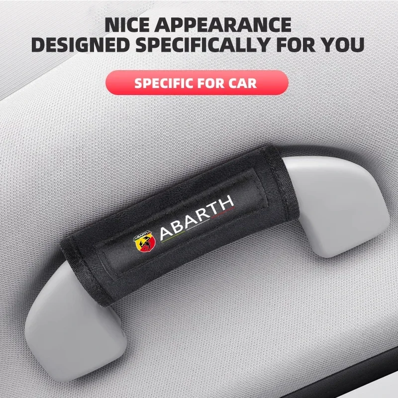 Car interior Car roof handle plush protective cover For Fiat Abarth 500 595 124 Spider Ducato Panda Tipo Bravo Accessories - view 2