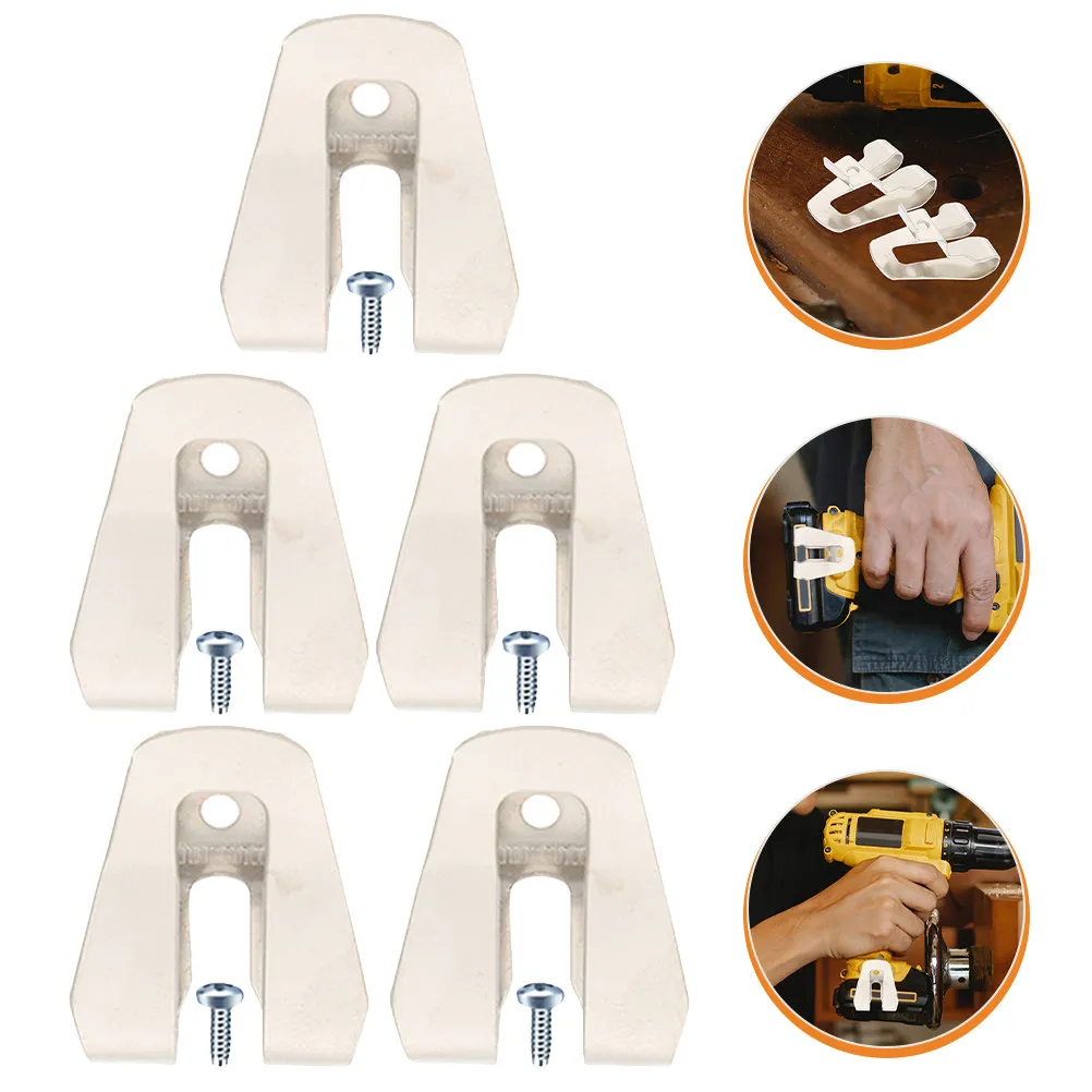 5Sets Professional Steel Belt Clip Hook for Power Tools Drill Tape Measure Tool Belt Holder Compact Design Easy Install Gift
