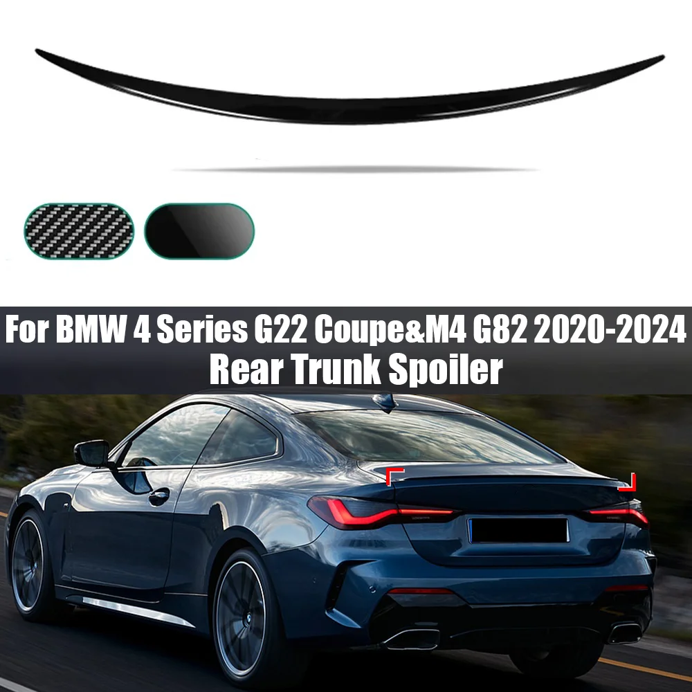 Rear Trunk Lid Boot Spoiler Wings For BMW 4 Series G22 Coupe & M4 G82 2020 2021 2022 2023 2024 Car Tuning Accessories Part