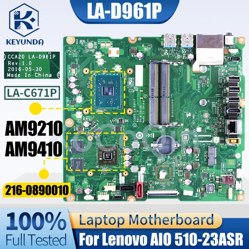 

For Lenovo AIO 510-23ASR Mainboard LA-D961P 00UW373 00UW352 11S00UW352ZZZ AM9210 AM9410 All-in-one Motherboard