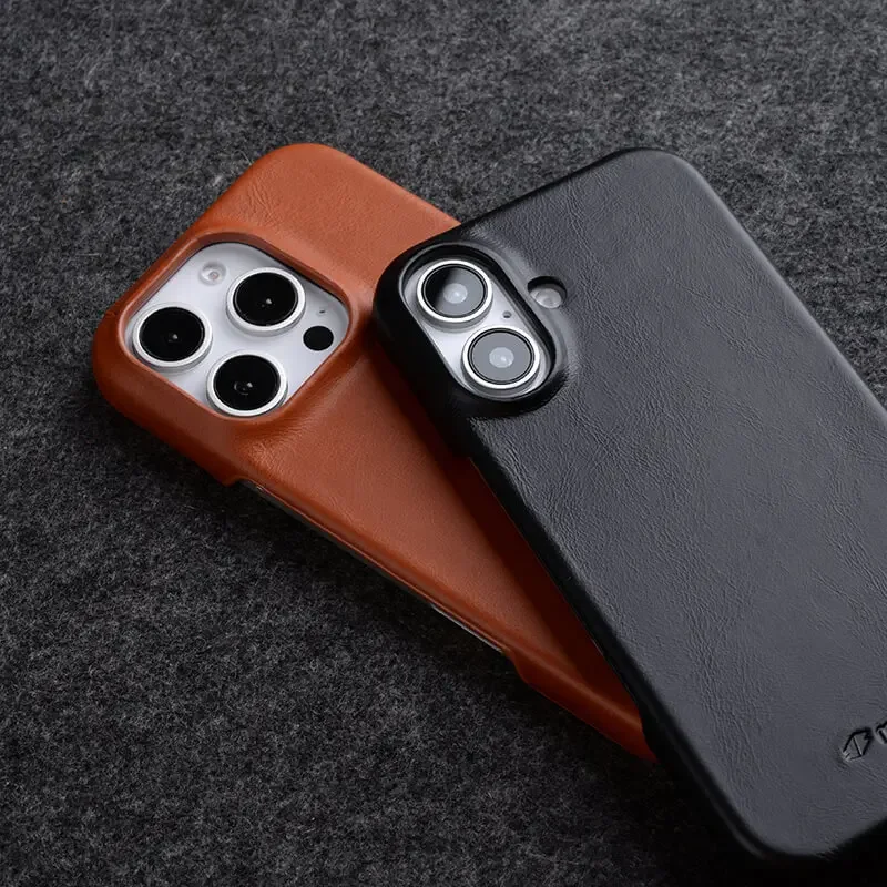 

Melkco Genuine Cowhide Oil Wax Leather Case for IPhone 17 Pro Max 16 Pro Max Magnetic Charging Shockproof Bumper Cover