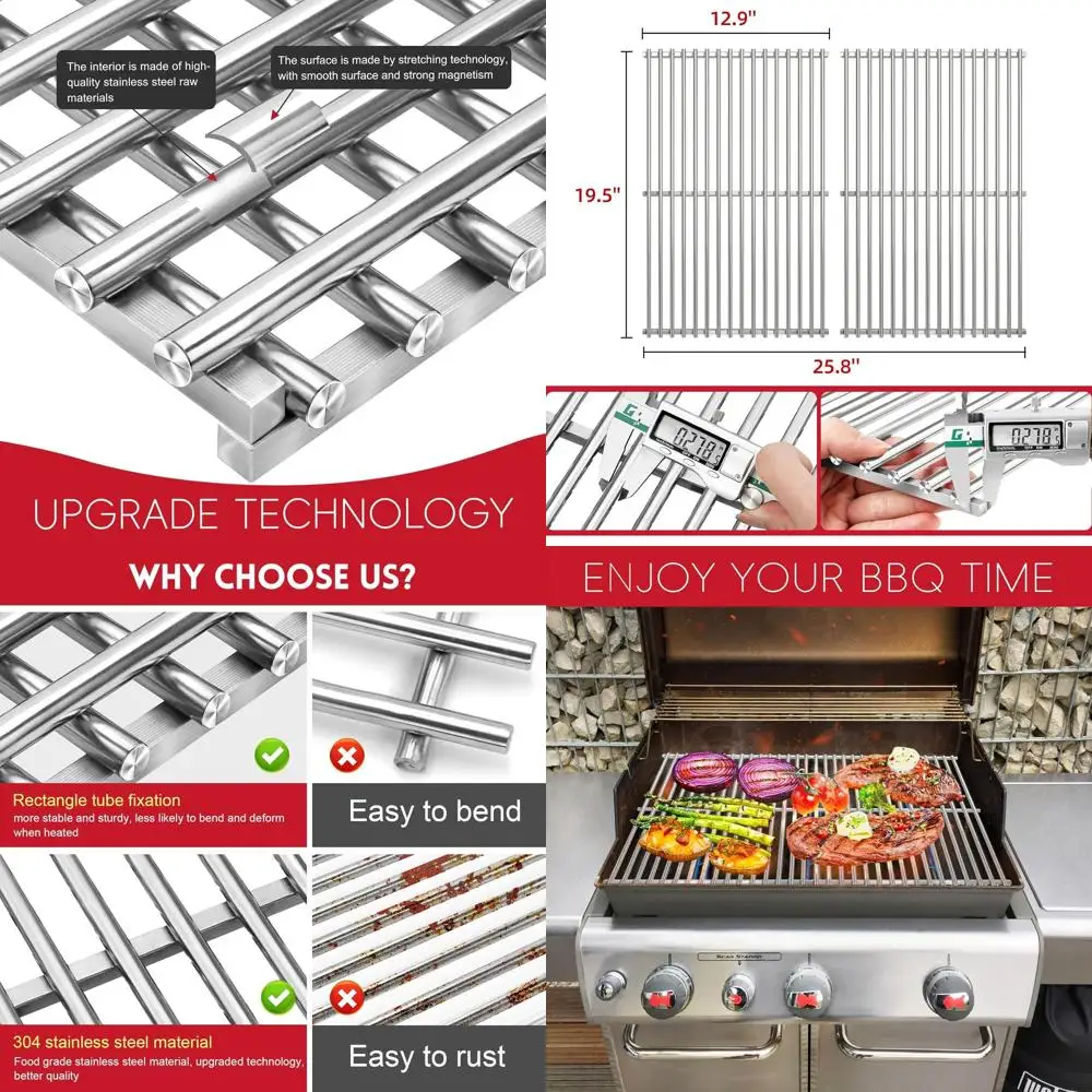 

Weber Genesis 300 Series 19.5 Stainless Steel Replacement Grill Grates for E-310, E-320, E-330, S-310, S-320, S330, EP-310, EP-3