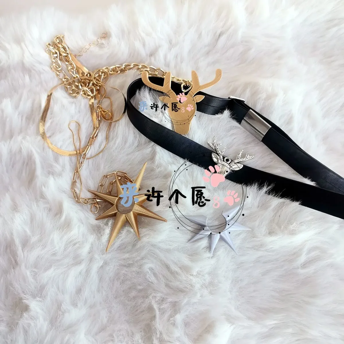 

Honkai：Star Rail Phainon Cosplay Anime Game Necklace Pendant leg ring set Accessory cos 3D Printing Props Halloween Gift