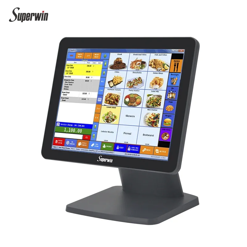 15inch Cash Register Touch Screen Restaurant Terminal Payment Machine All in One Point of Sale Windows POS System