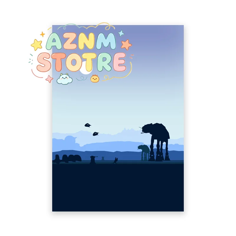 (2D canvas painting)  Minimalist Space Wars Art Prints Tatooine Hoth Endor Posters Fans Gift Space Wars Canvas Painting Boys