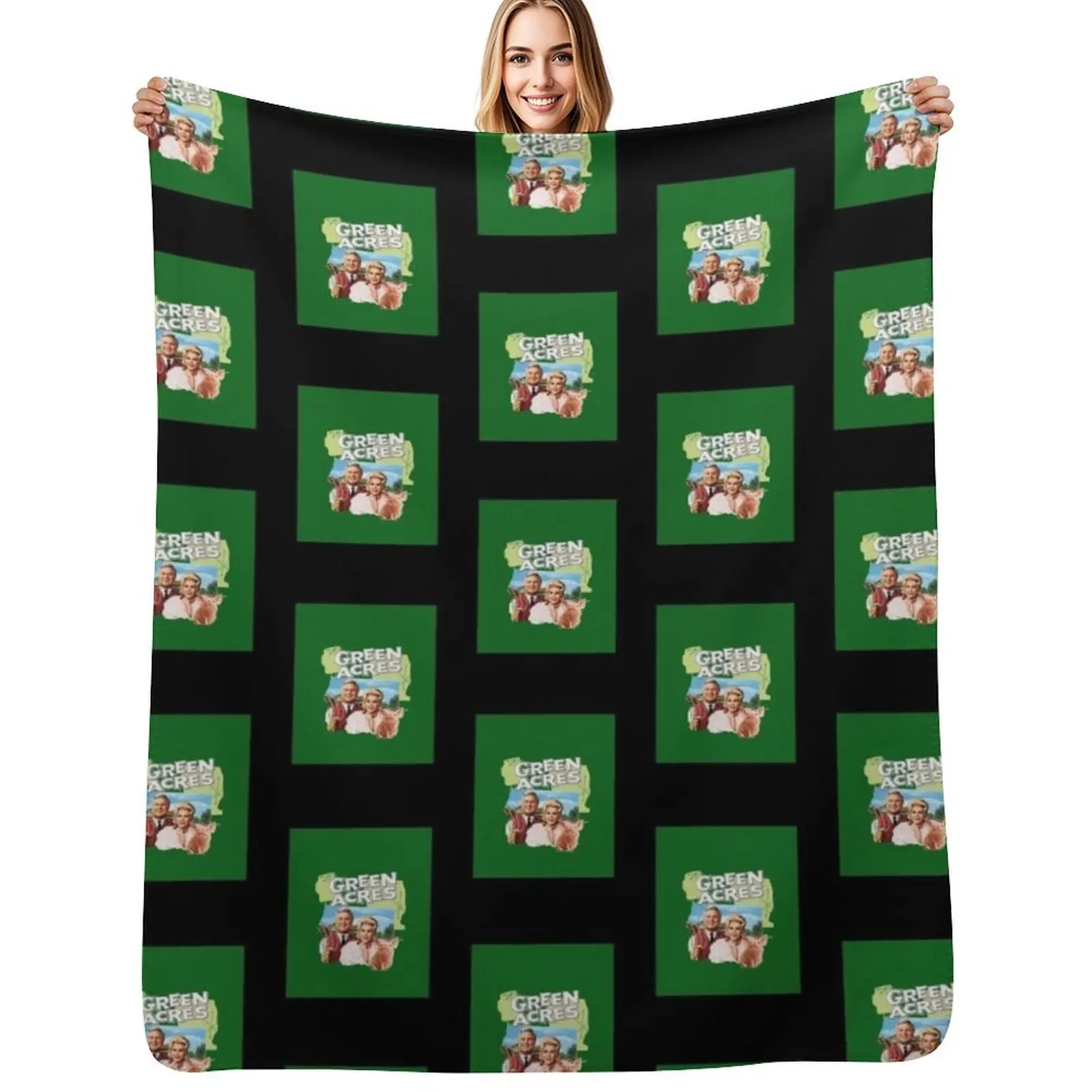 

Green Acres Graphic TShirt3248 Throw Blanket Soft Sherpa Fleece Warm Blanket for Winter