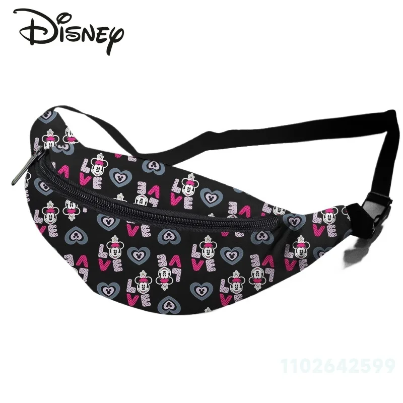 Disney 2024 New Women's Sports Waist Bag Fashionable High Quality Women's Chest Bag Cartoon Versatile Portable Merchant Wallet