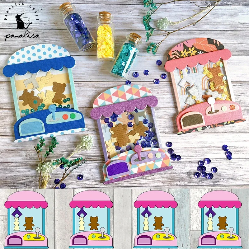 Shaker Card Vending Machine Candy Grabber Machine Metal Cutting Dies for DIY Scrapbooking Album Handmade Greeting Card Making
