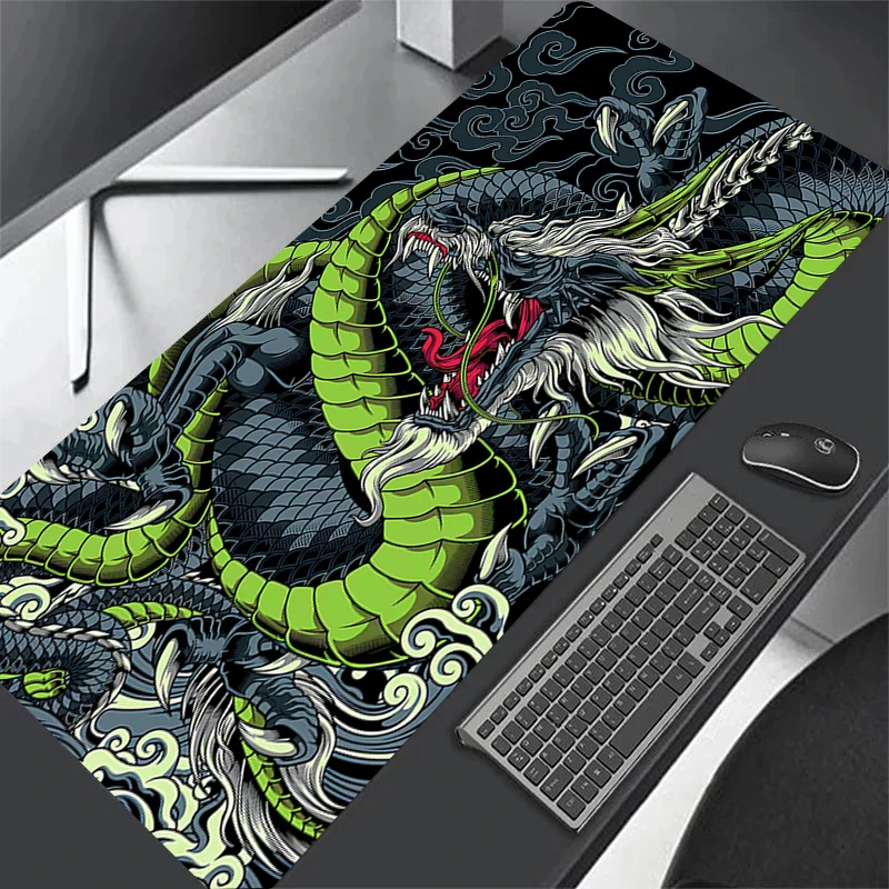 Japanese Art Dragon Mouse Pad Gaming Home New HD Print Mousepad XL Keyboard Mat Office Non-Slip Carpet Laptop Micepad Mouse Mats