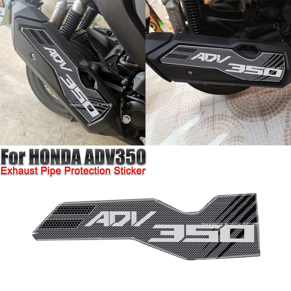 

For Honda ADV350 adv350 Motorcycle Accessories Motorcycle Exhaust Pipe Protection 3D Sticker Waterproof Decorative Sticker