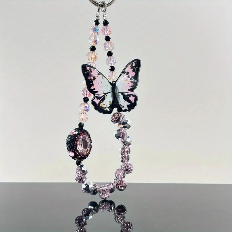 

Cute Butterfly Phone Chain Niche Design, Beaded Phone Pendant, Women's Fashionable Phone Chain