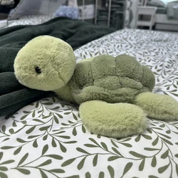 New Green Realistic Tortoise Plush Toy Cartoon Sea Turtle Marine Animal Soft Stuffed Doll Car Decor Kid Gift