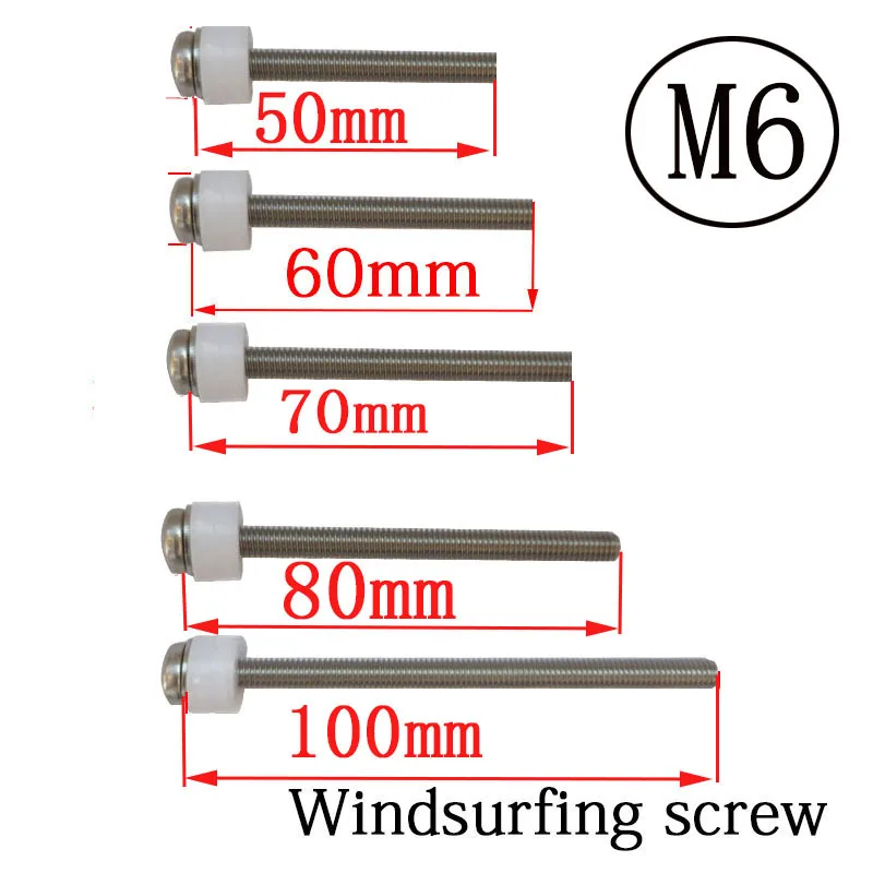 2 pezzi pinne per windsurf in acciaio inossidabile 316 M6 * 80mm o 100mm installazione fissa Power Tuttle Deep Tuttle trim pinna scatola M6 vite