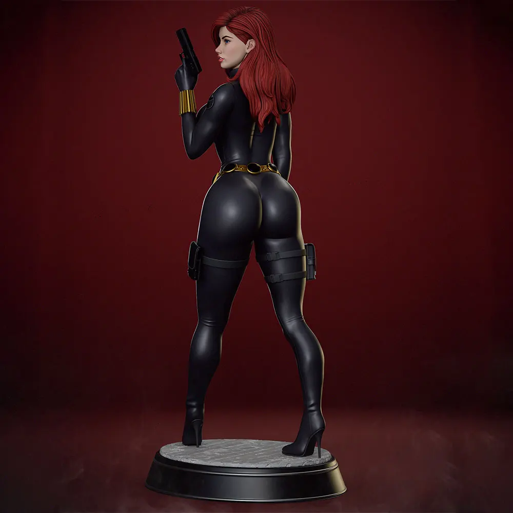 1/24/12/6 Yelena (Warrior in Black),NSFW, Sexy Girl Resin Model Kit; GK Mini 3D-Printed Gray Model Statue,Unpainted, Unassembled