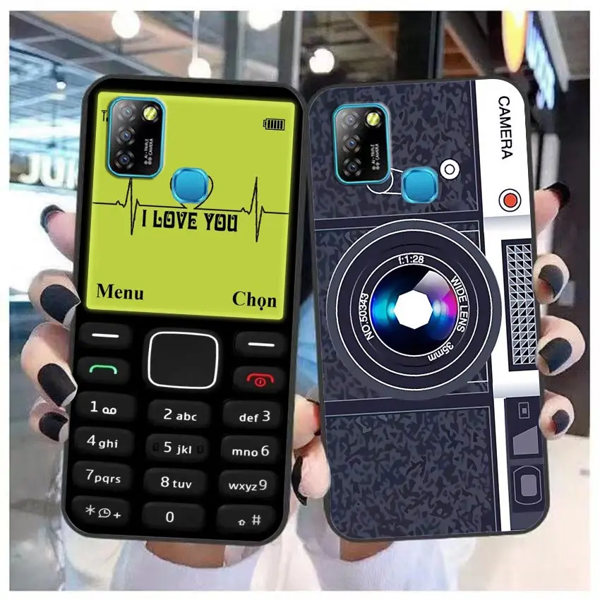 Old Camera Phone Tape Broken Screen Phone Case For Infinix CAMON 19 16 ZERO 30 X NEO 20 8 POVA 5 4 2 NOTE 30 12 G96 11 10 8 Case