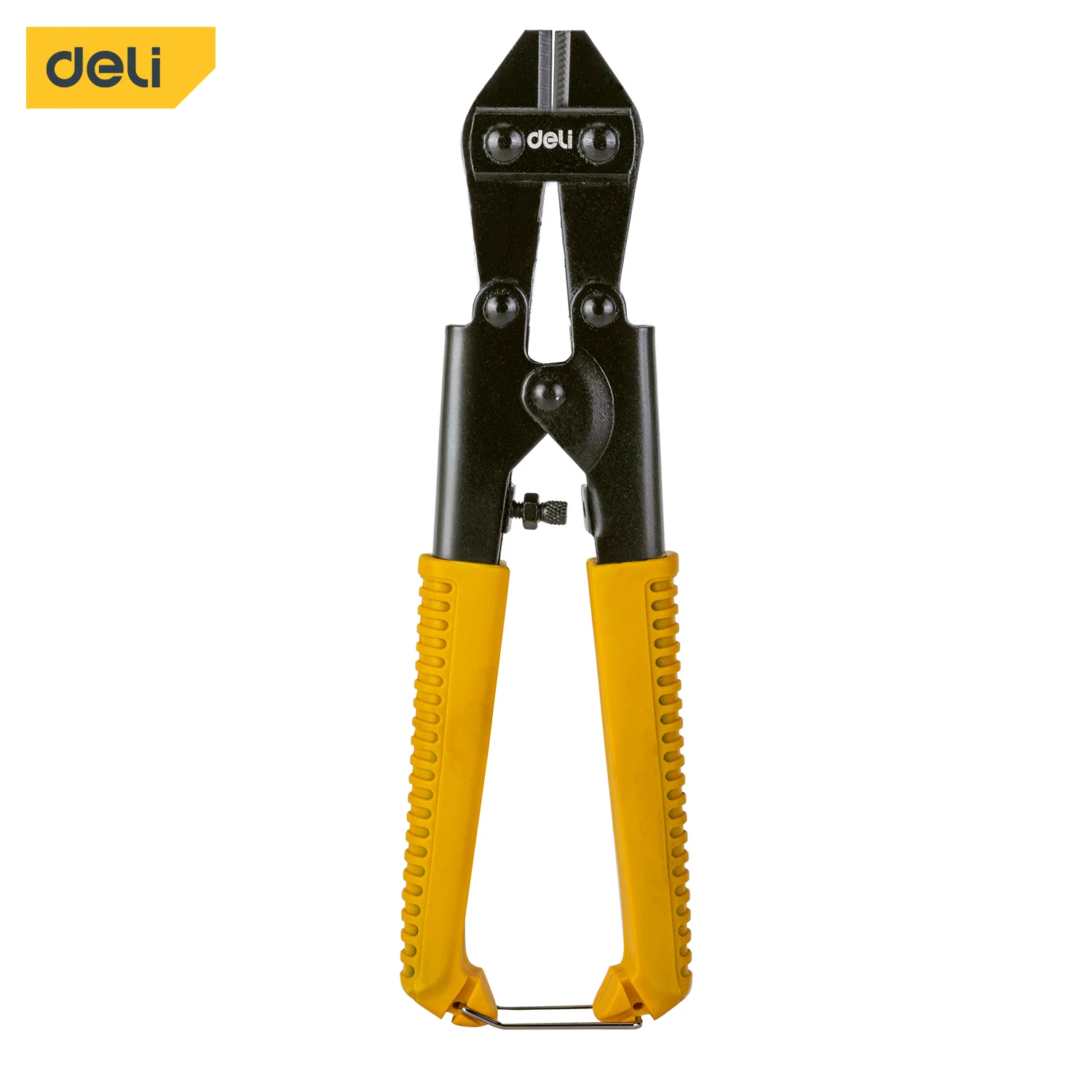 Deli 8in Bolt Cutter Yellow,Heavy-Duty Cutting Tool with Durable Steel Jaws, Ideal for Wires, Bolts, and Chains