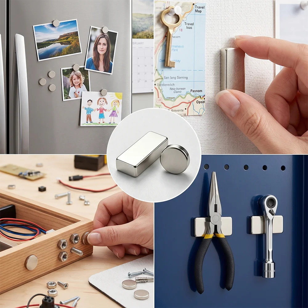 Super Strong Round Neodymium Magnet N35 Block Powerful Magnetic NdfeB Permanent Refrigerator Magnet DIY