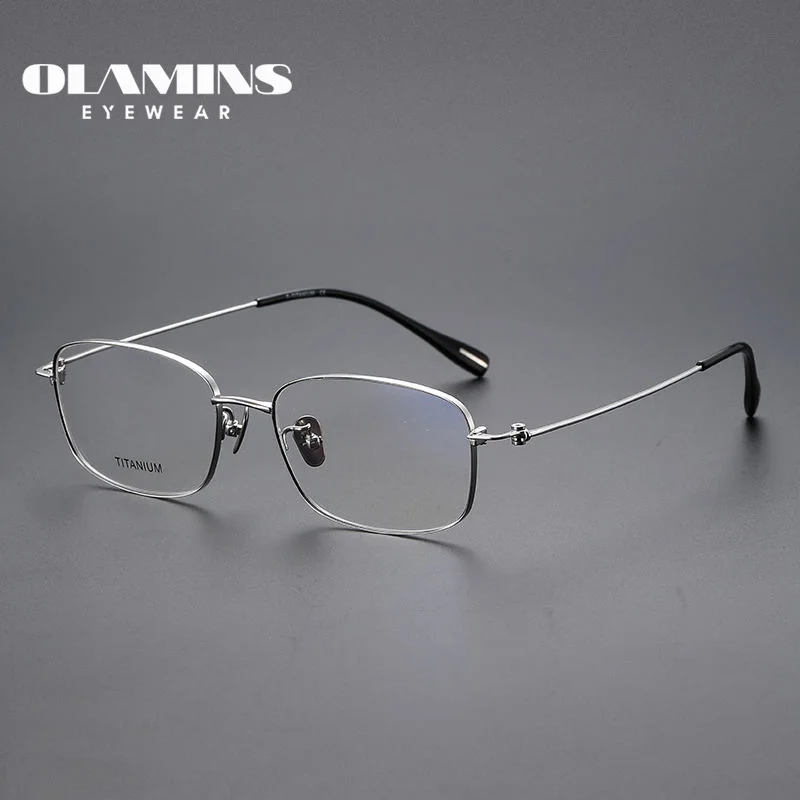 

OLAMINS​ High End Titanium Black Custom Logo Eyewear Spectacle Pace Frame Eyeglass Frames 80920