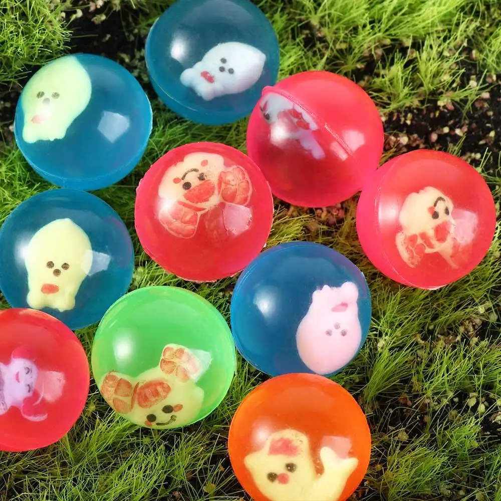 10PCS Colored Cloud Bouncy Balls 25mm Rubber Children Toy Rubber Ball Harm Free Safe Sport Games Elastic Jumping Balls