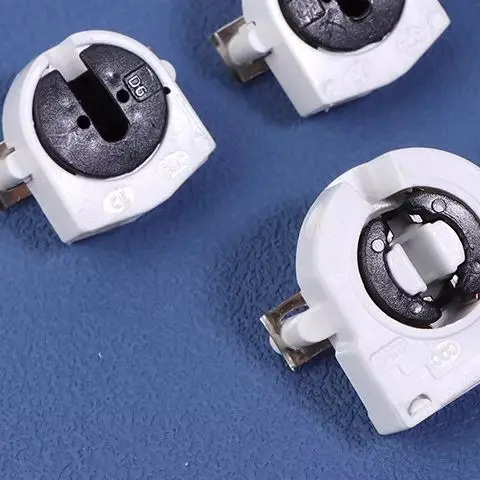 5Pcs T5 T8 Fluorescent Light Holder G5 G13 Base Non-Shunted Tombstone Lamp Socket AC 500V 2A for LED Fluorescent Tube