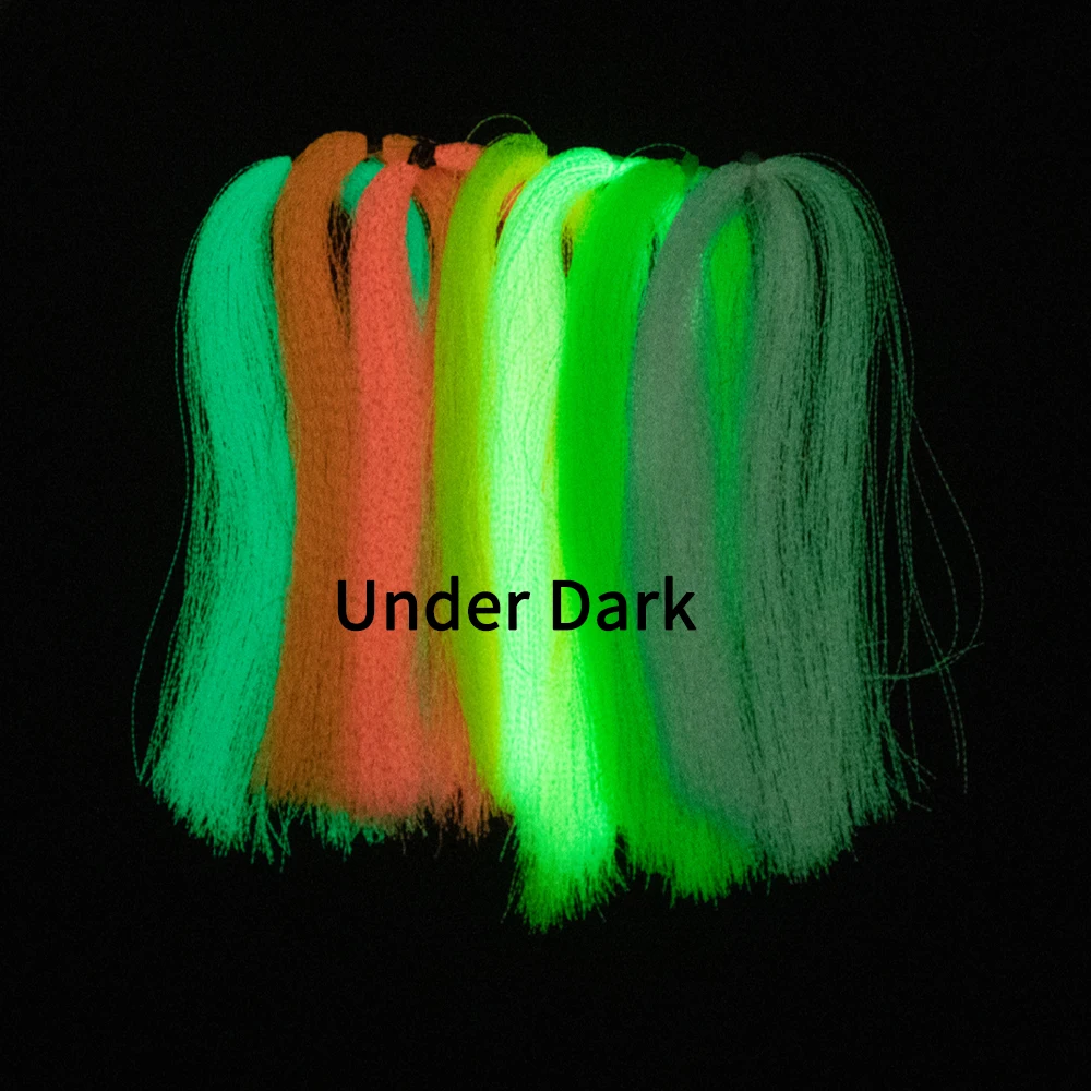 3-7 Packungen Leuchtende Kristall-Flash-Fliegenbindematerialien Lumo Flashabou Holographisches Tinsel-Garn Jig-Haken-Köderstränge – Detail 6