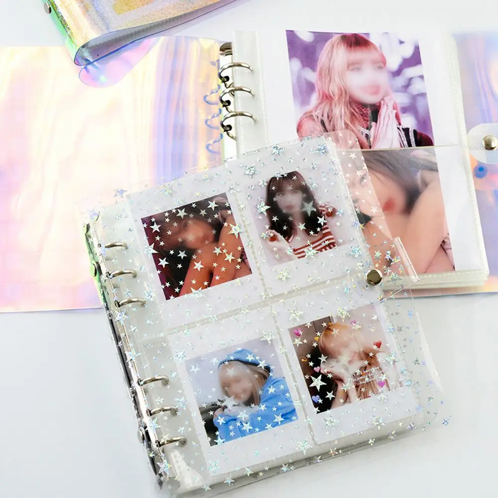 Okładka Jelly Color Album Card Stock Picture Case Collect Book Photocard Holder Binders Albumy Transparent Star Album Photo Album