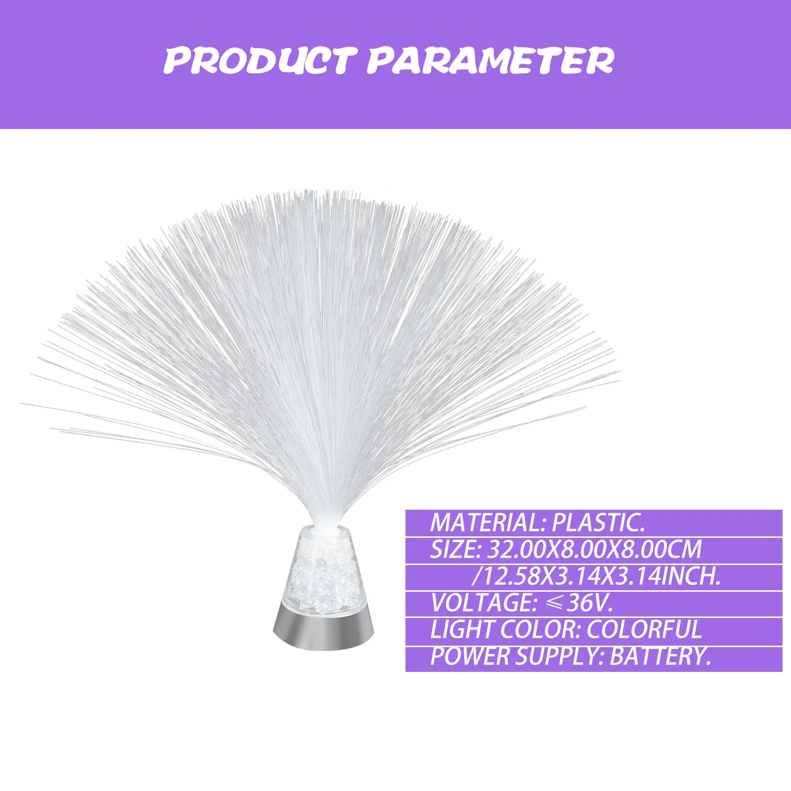 

Fiber Optic Lights Colorful Gypsophila Mood Lamp Plastic Child Illuminated Novelty Powered Home Decor Gift