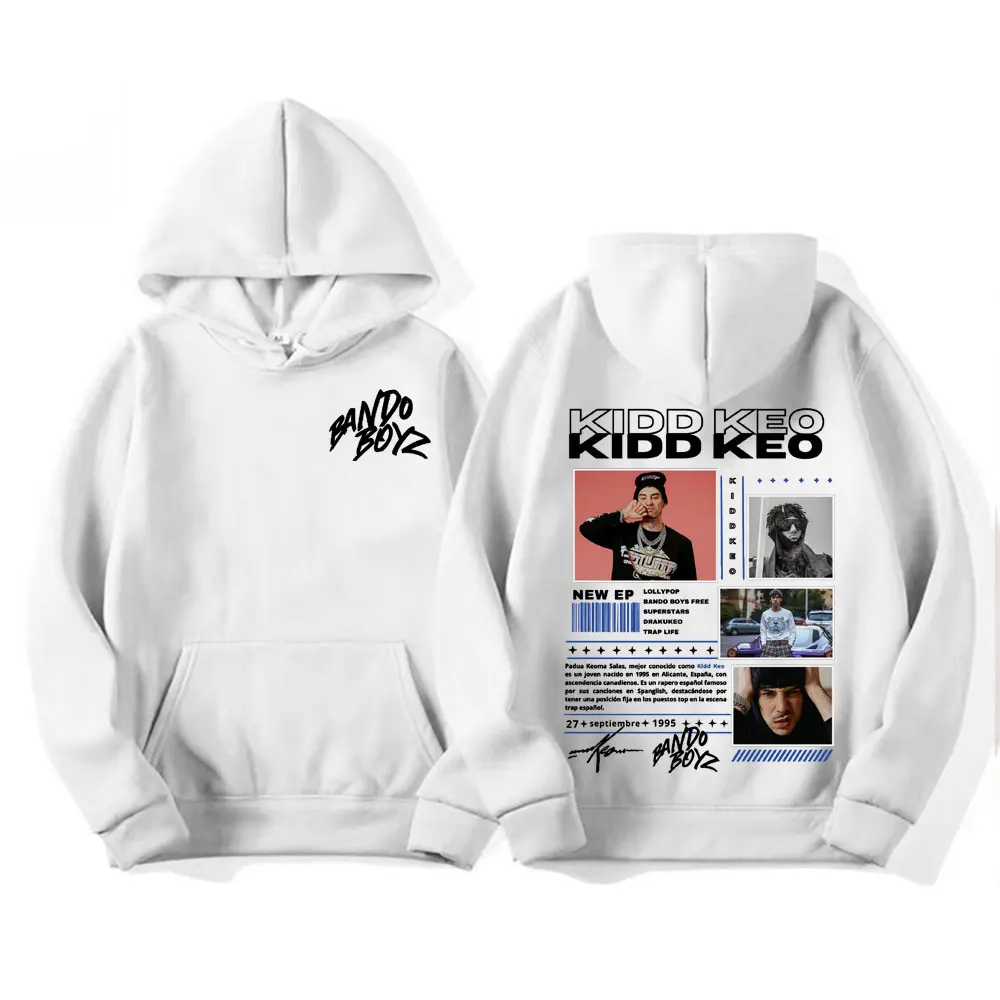 Rapper Kidd Keo Bando Boyz Tour Merch Felpa con cappuccio da uomo Hip Hop Pop Music Street Felpa casual in pile a maniche lunghe