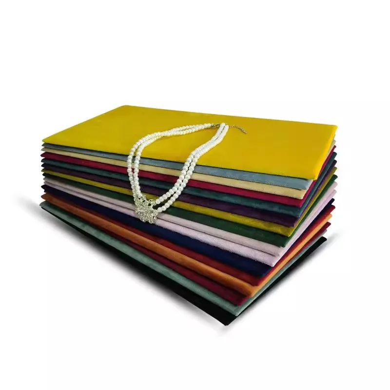 

Велюровая подкладка для демонстрации украшений с выдвижным язычком для витрин, прилавков и домашнего хранения, 14.25"x7.76"x0.32"