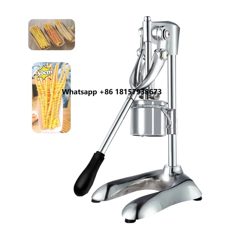 

Manual Stainless Steel Super Long Potato French Fries Making Squeezer Potato Chips Maker Machine